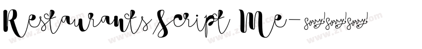 RestaurantsScript Me字体转换 RestaurantsScript Me字体转换